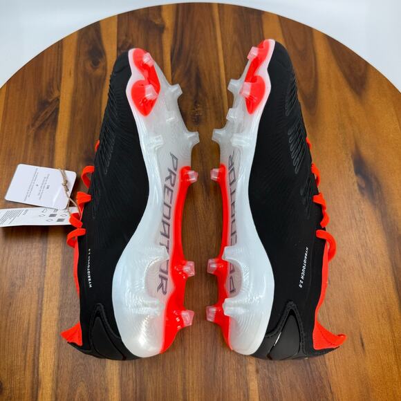 Adidas Predator 24 Pro FG Men’s Size 10 Soccer Cleats 'Black Solar Red' NEW - Picture 6 of 10